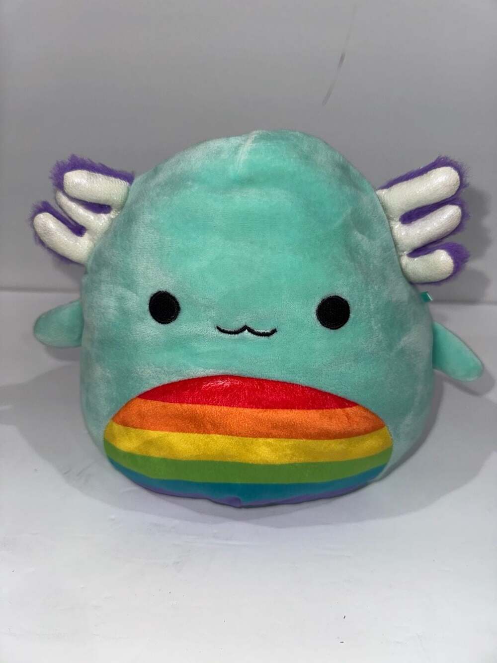 Squishmallows Anastasia the Axolotl Plush Toy with Rainbow Belly